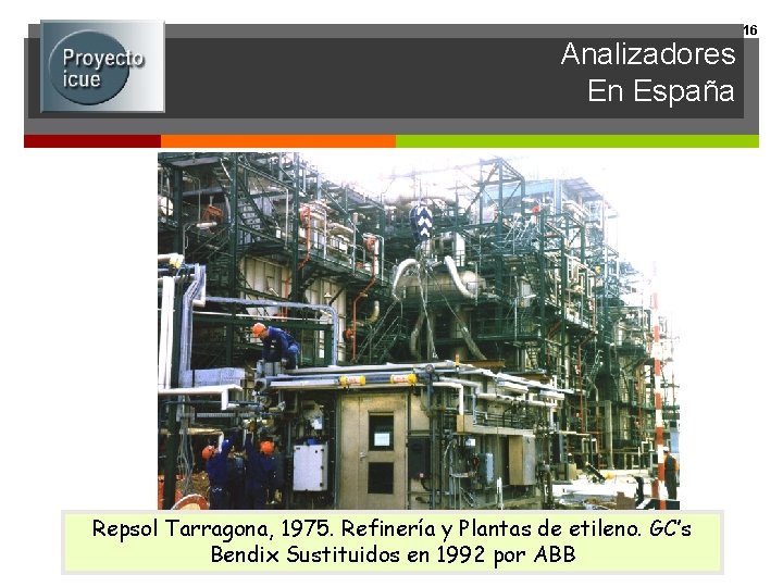 Analizadores En España Repsol Tarragona, 1975. Refinería y Plantas de etileno. GC’s Bendix Sustituidos