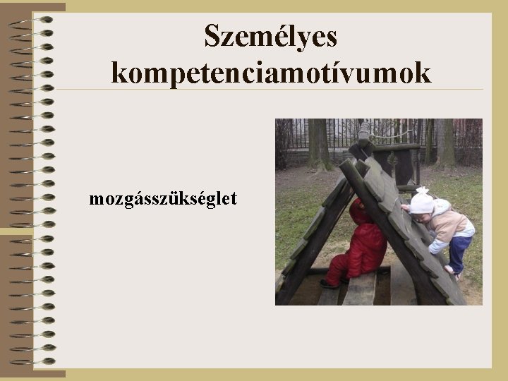 Személyes kompetenciamotívumok mozgásszükséglet 