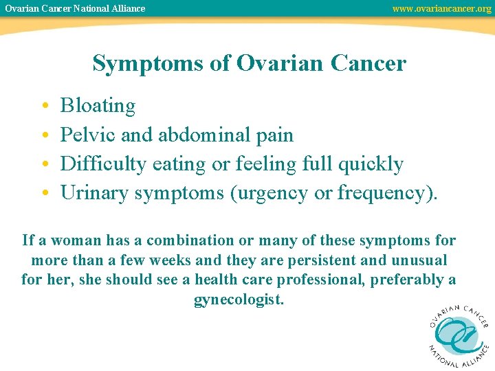 ovarian cancer national alliance