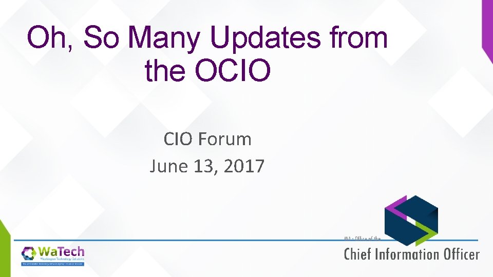 Oh, So Many Updates from the OCIO Forum June 13, 2017 