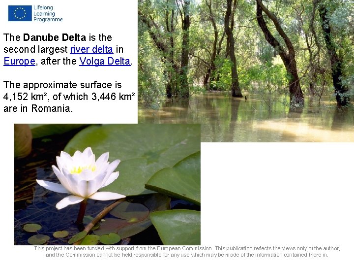 The Danube Delta is the second largest river delta in Europe, after the Volga