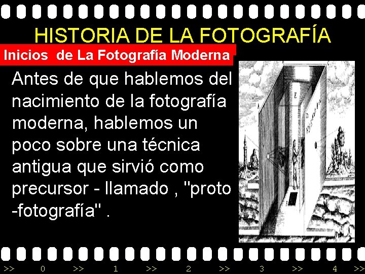 HISTORIA DE LA FOTOGRAFÍA Inicios de La Fotografía Moderna Antes de que hablemos del