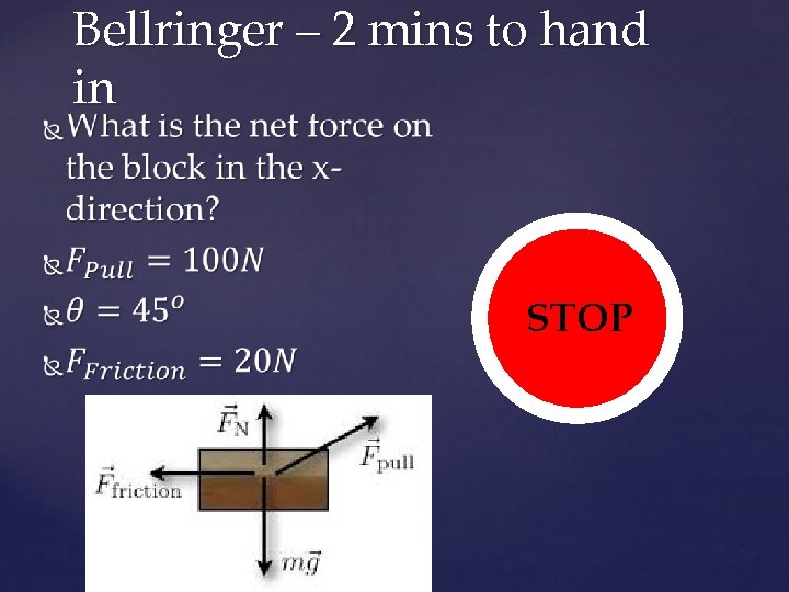 Bellringer – 2 mins to hand in DO STOP WORK 