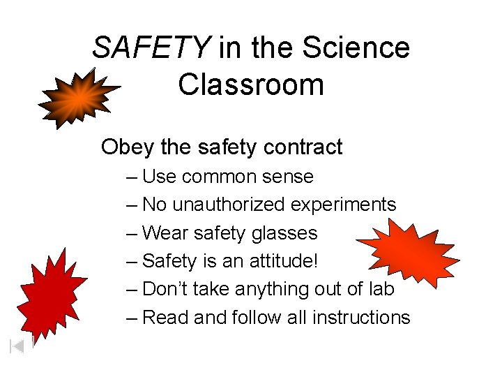 SAFETY in the Science Classroom Obey the safety contract – Use common sense –