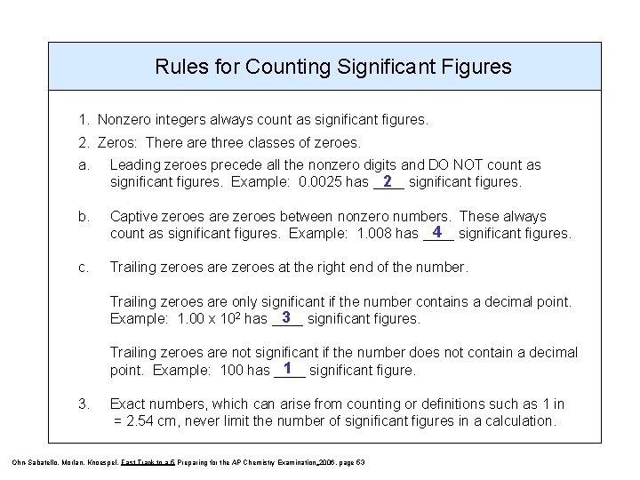 Rules for Counting Significant Figures 1. Nonzero integers always count as significant figures. 2.