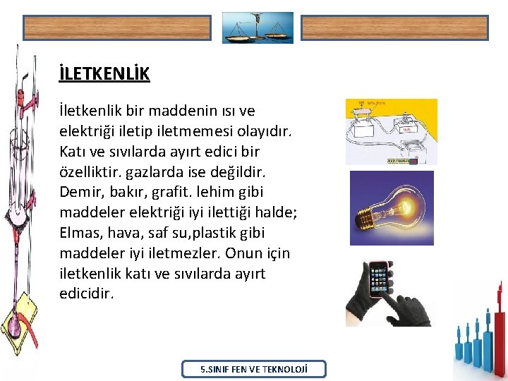 İLETKENLİK İletkenlik bir maddenin ısı ve elektriği iletip iletmemesi olayıdır. Katı ve sıvılarda ayırt