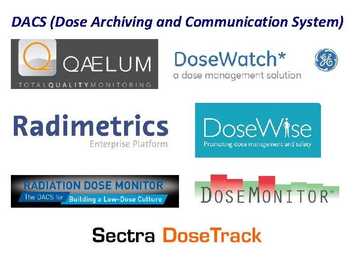 DACS (Dose Archiving and Communication System) 