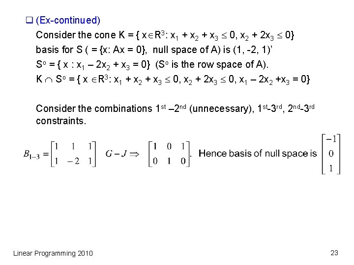 Back To Cone Q Motivation From The Proof