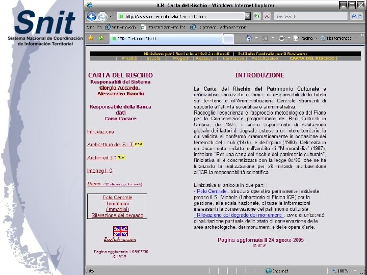 Snit Website Sistema Nacional de Coordinacin de Informacin Territorial SNIT