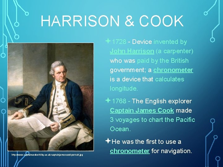 HARRISON & COOK ª 1728 - Device invented by John Harrison (a carpenter) who