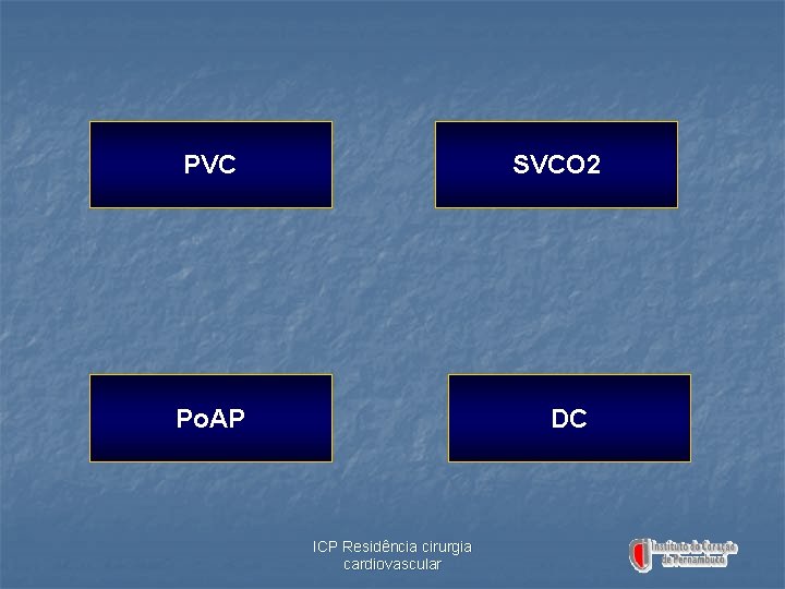 PVC SVCO 2 Po. AP DC ICP Residência cirurgia cardiovascular 
