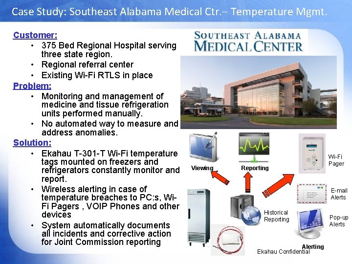 Case Study: Southeast Alabama Medical Ctr. – Temperature Mgmt. Customer: • 375 Bed Regional