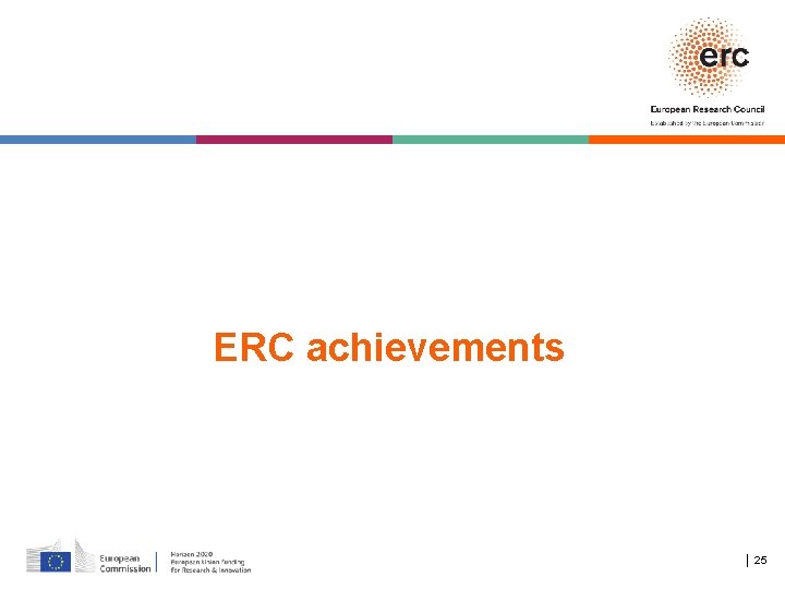 ERC achievements │ 25 