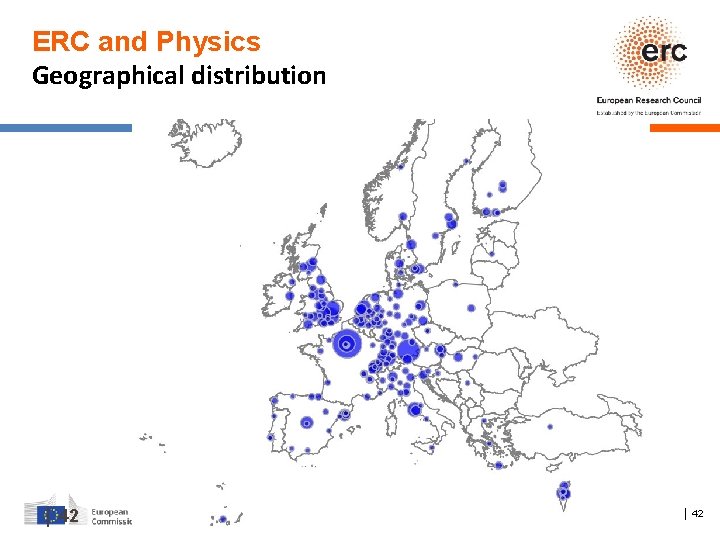 ERC and Physics Geographical distribution │ 42 