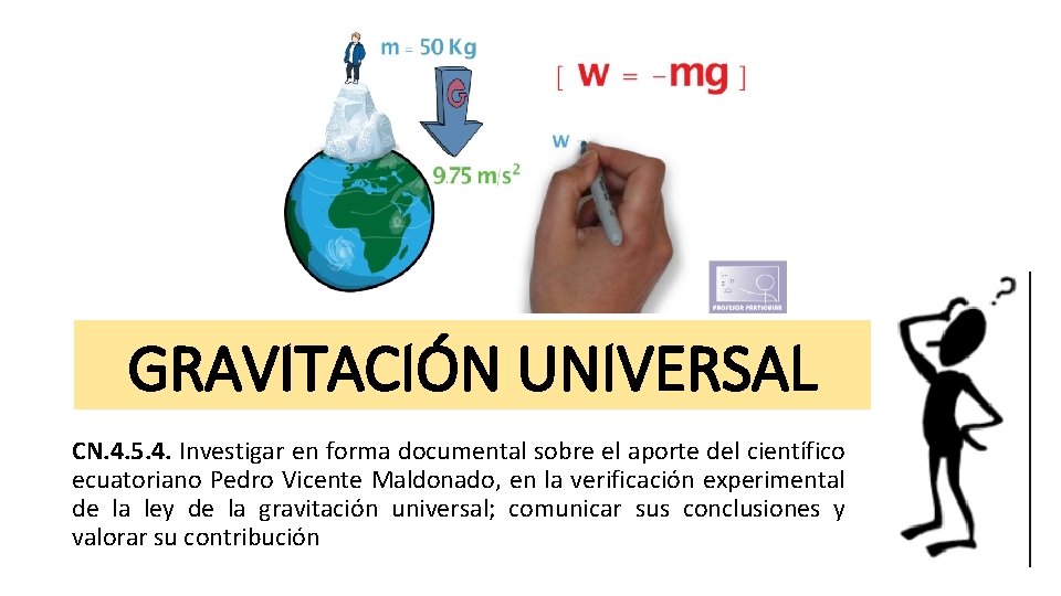 GRAVITACIÓN UNIVERSAL CN. 4. 5. 4. Investigar en forma documental sobre el aporte del