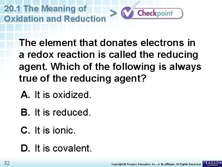 20. 1 The Meaning of Oxidation and Reduction > The element that donates electrons