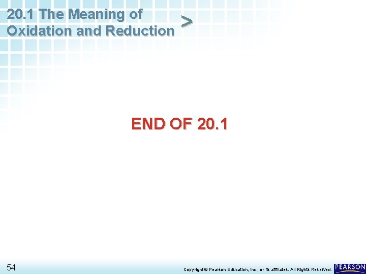 20. 1 The Meaning of Oxidation and Reduction > END OF 20. 1 54