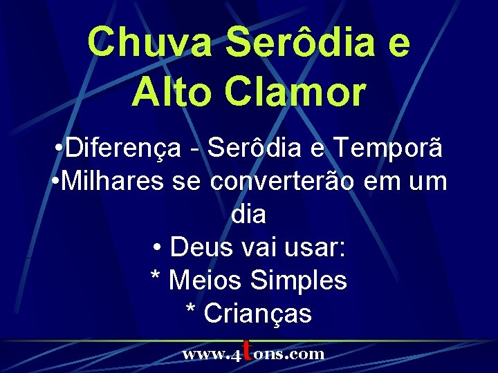 Chuva Serôdia e Alto Clamor • Diferença - Serôdia e Temporã • Milhares se