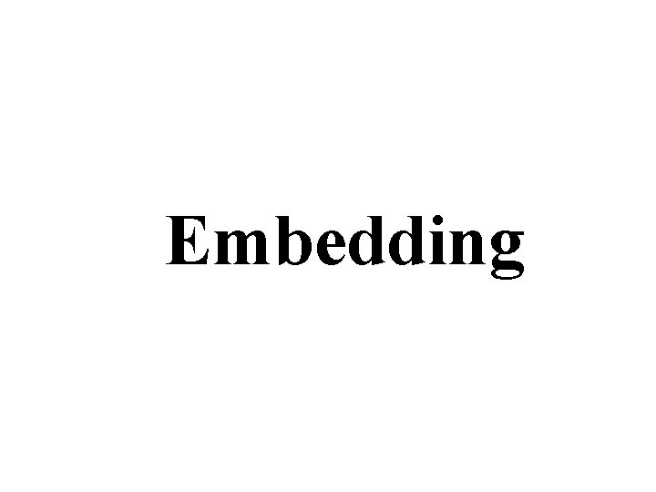 Embedding 