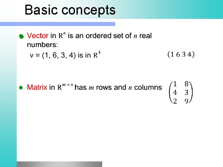 Basic concepts l 