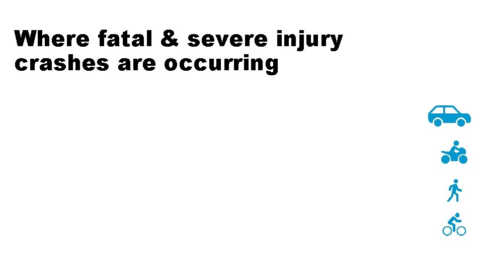 Where fatal & severe injury crashes are occurring 