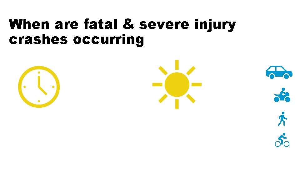 When are fatal & severe injury crashes occurring 