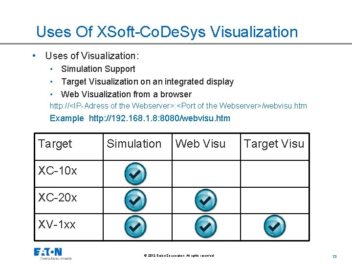 Uses Of XSoft-Co. De. Sys Visualization • Uses of Visualization: • Simulation Support •