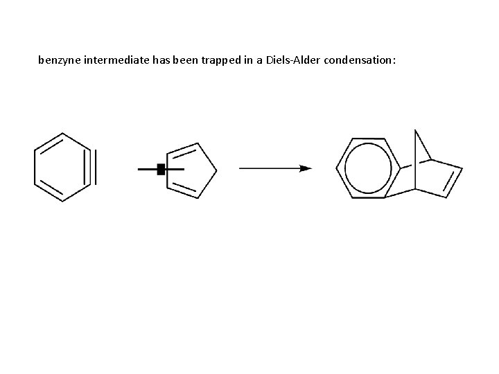 benzyne intermediate has been trapped in a Diels-Alder condensation: 