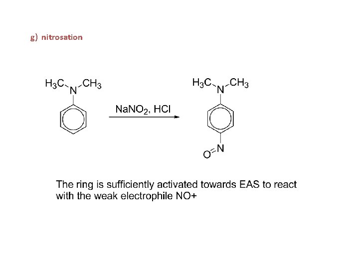 g) nitrosation 