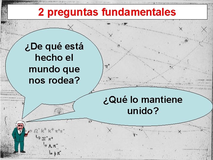 2 preguntas fundamentales ¿De qué está hecho el mundo que nos rodea? ¿Qué lo