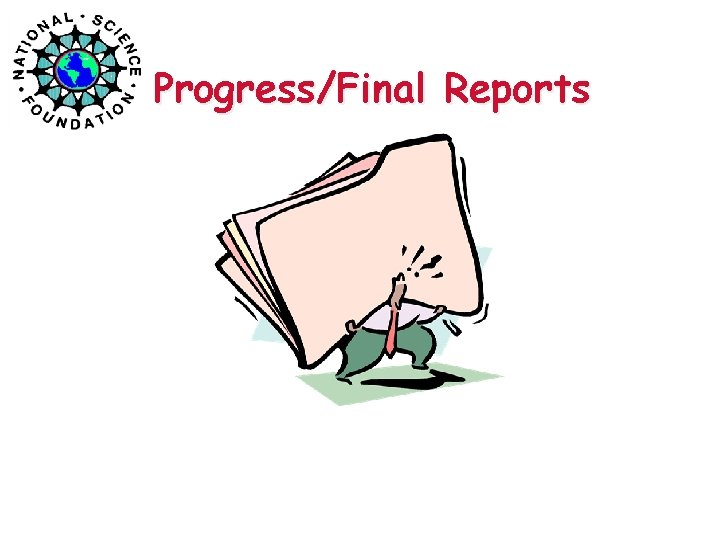 Progress/Final Reports 
