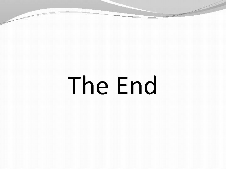 The End 