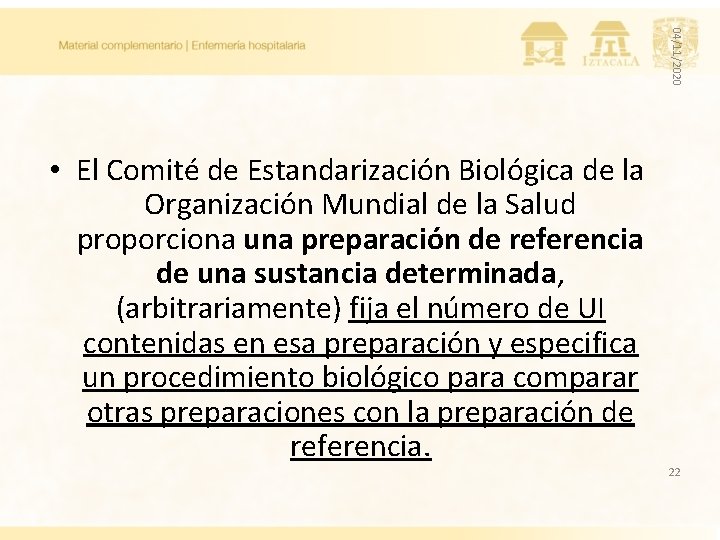 04/11/2020 • El Comité de Estandarización Biológica de la Organización Mundial de la Salud