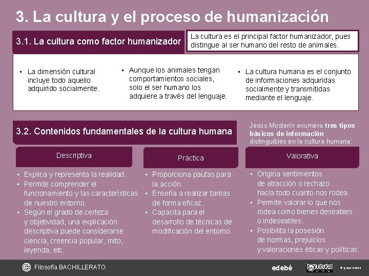 3. La cultura y el proceso de humanización 3. 1. La cultura como factor 3. La cultura y el proceso de humanización 3. 1. La cultura como factor