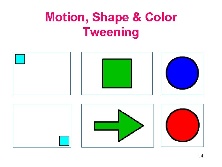 Motion, Shape & Color Tweening 14 