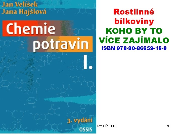 Rostlinné bílkoviny KOHO BY TO VÍCE ZAJÍMALO ISBN 978 -80 -86659 -16 -9 22.