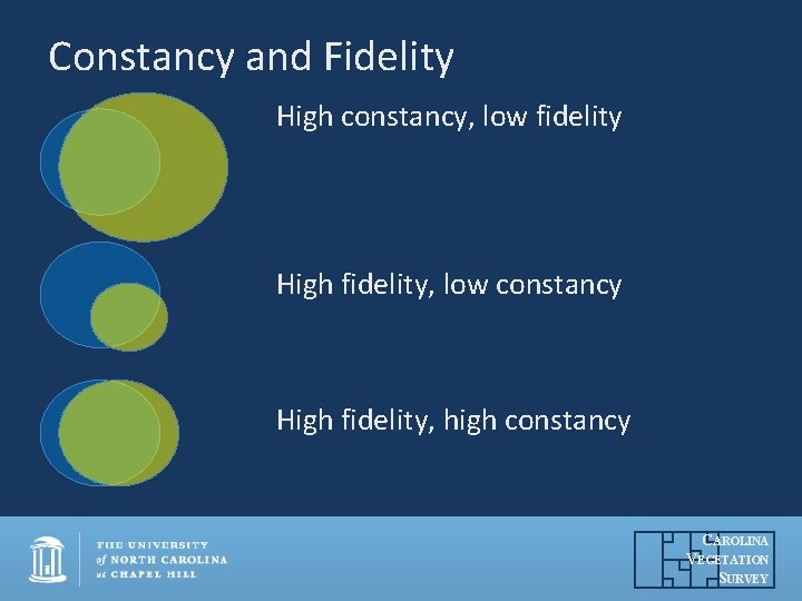 Constancy and Fidelity High constancy, low fidelity High fidelity, low constancy High fidelity, high