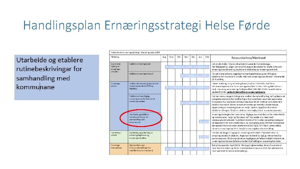 Handlingsplan Ernæringsstrategi Helse Førde 
