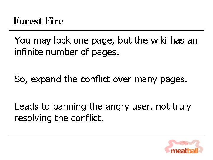 Forest Fire You may lock one page, but the wiki has an infinite number