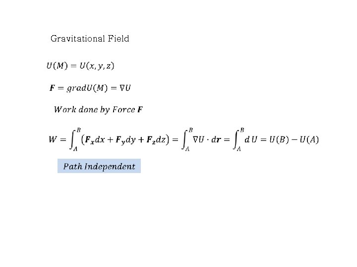 Gravitational Field Gravitational Field