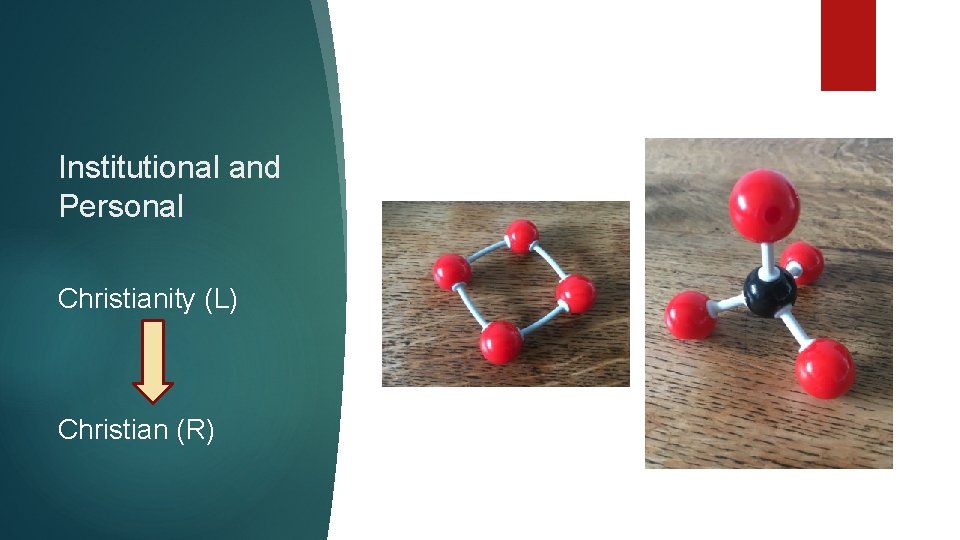 Institutional and Personal Christianity (L) Christian (R) Institutional and Personal Christianity (L) Christian (R)