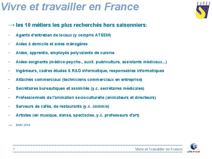 Vivre et travailler en France → les 10 métiers les plus recherchés hors saisonniers: