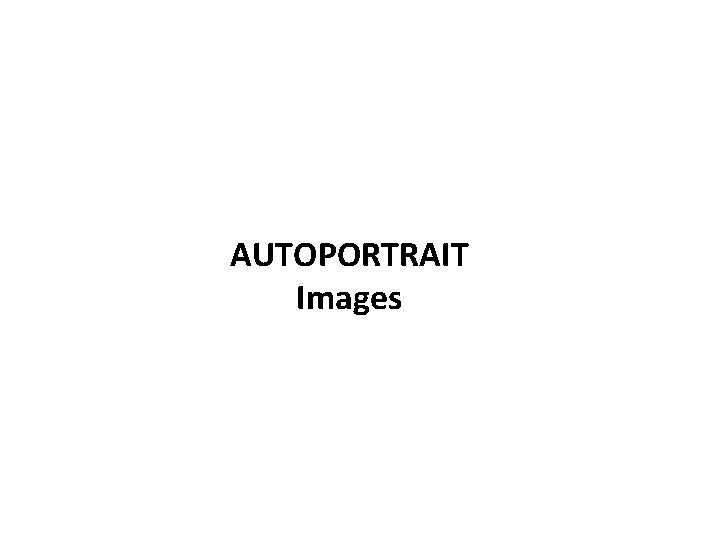 AUTOPORTRAIT Images 