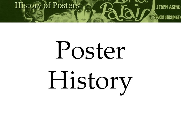 Poster History 