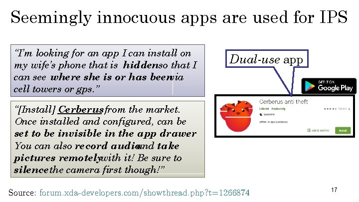 Seemingly innocuous apps are used for IPS “I’m looking for an app I can