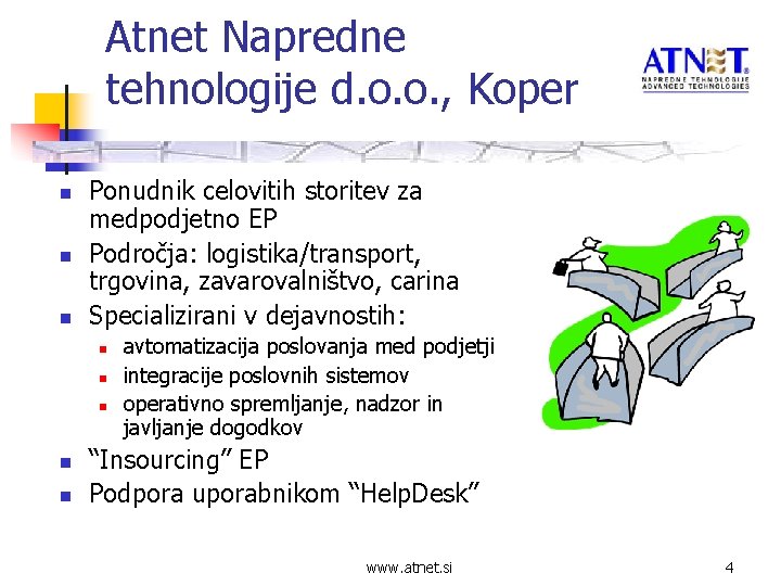 Atnet Napredne tehnologije d. o. o. , Koper n n n Ponudnik celovitih storitev