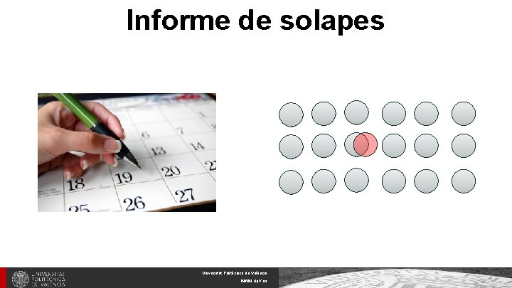 Informe de solapes Universitat Politècnica de València www. upv. es 