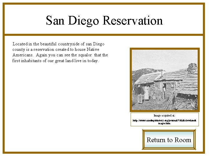 San Diego Reservation Located in the beautiful countryside of san Diego county is a