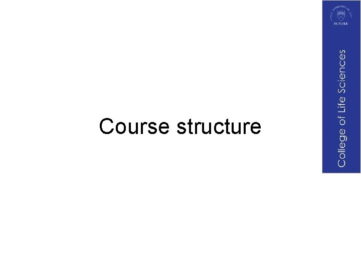 Course structure 