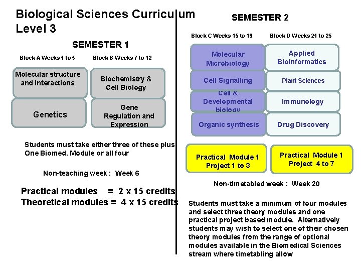 Biological Sciences Curriculum SEMESTER 2 Level 3 Block C Weeks 15 to 19 Block